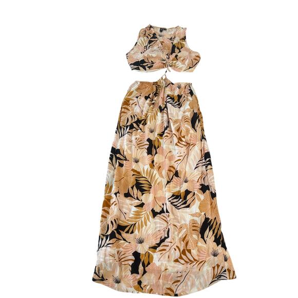 NWT Volcom Vintage Printed Maxi Dress XXL Beach Boho Vacation Resort Casual - Picture 5 of 16